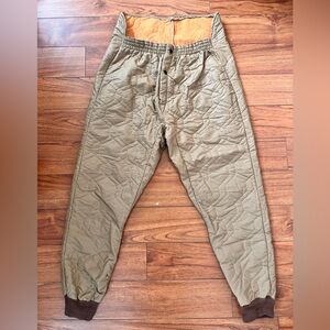 Authentic & Vintage Tan Quilted Outdoor pants. Made in Canada